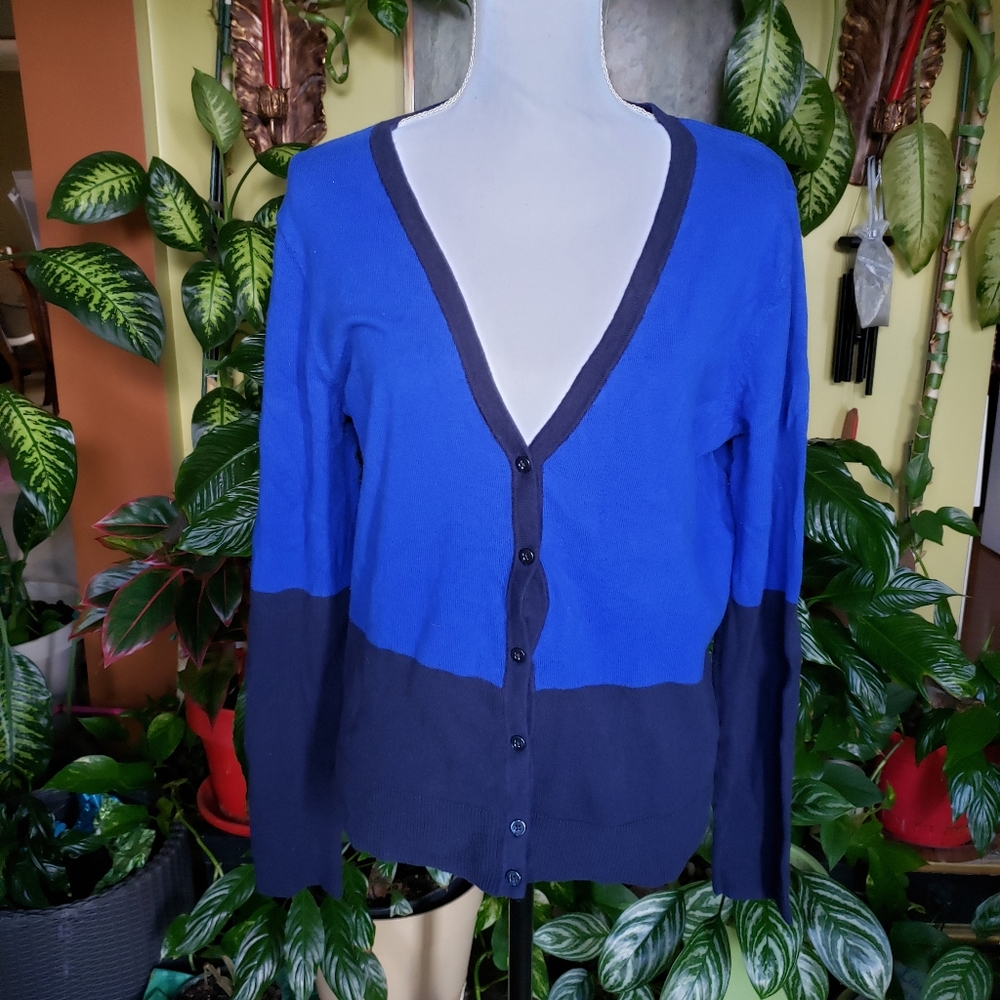 Royal Blue & Navy Blue Merona XL cardigan